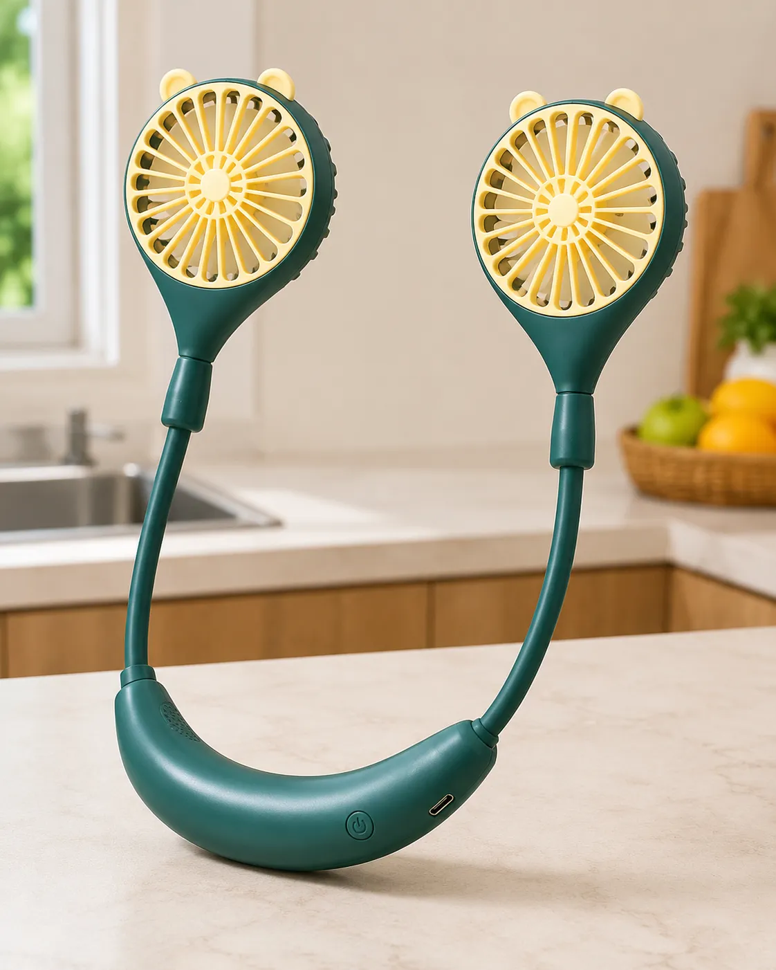 Wearable Hands-Free Neck Fan